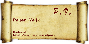 Payer Vajk névjegykártya